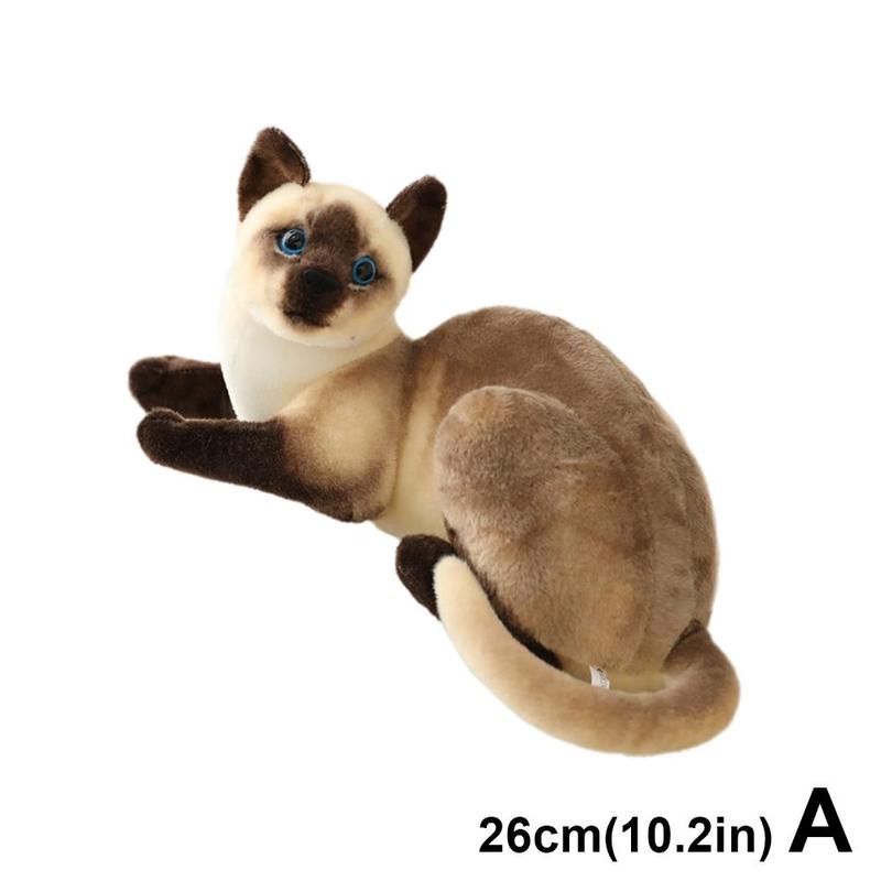 Product Introduction of Simulation Cat Plush Toy Simulation Cat Realistic Short Plush Doll Doll Cat F8F6 17