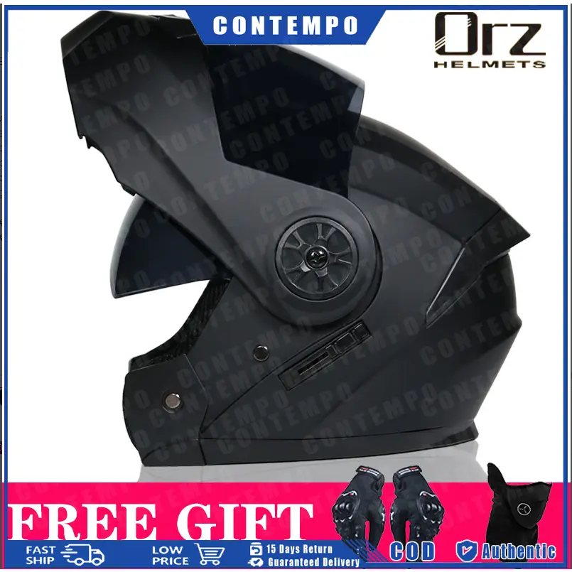 Motorcycle full face helmet With ICC double sun visor flip type modular helmet