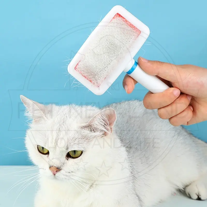 berus kucing Sisir Kawat Grooming Sikat Kucing Anjing Pijat Perawatan Rambut Grooming Hewan 4
