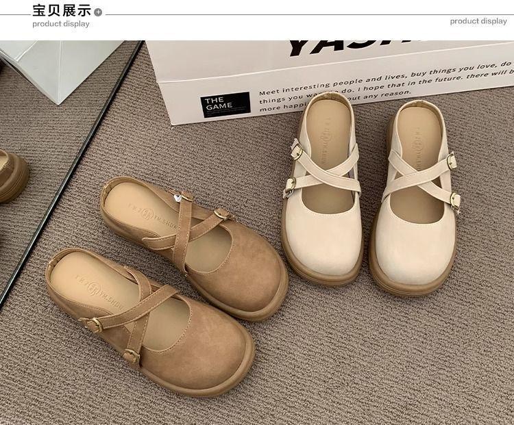Product Introduction of Half Slippers Women Summer Outdoor Comfortable Flat Shoes College Style Mules Sandals 20