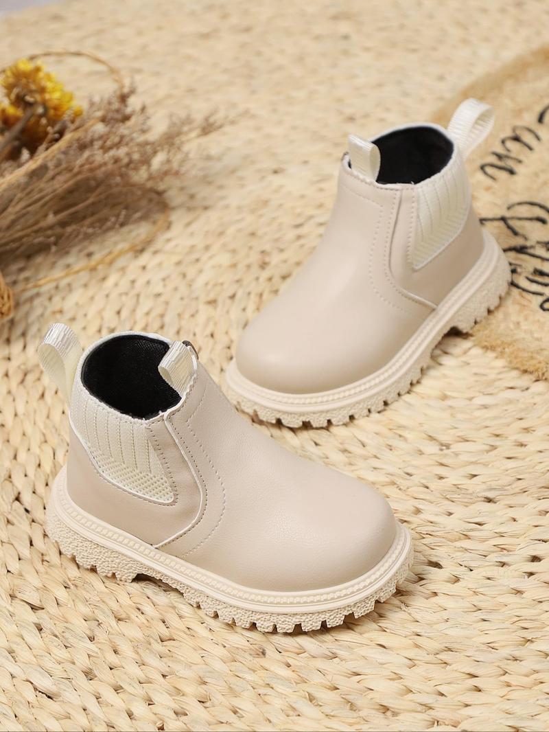 Product Introduction of Fashionable Solid Color Zipper Design Boots, Casual Comfortable Boots for Daily Wear, Trendy All-match Boots for Girls 5