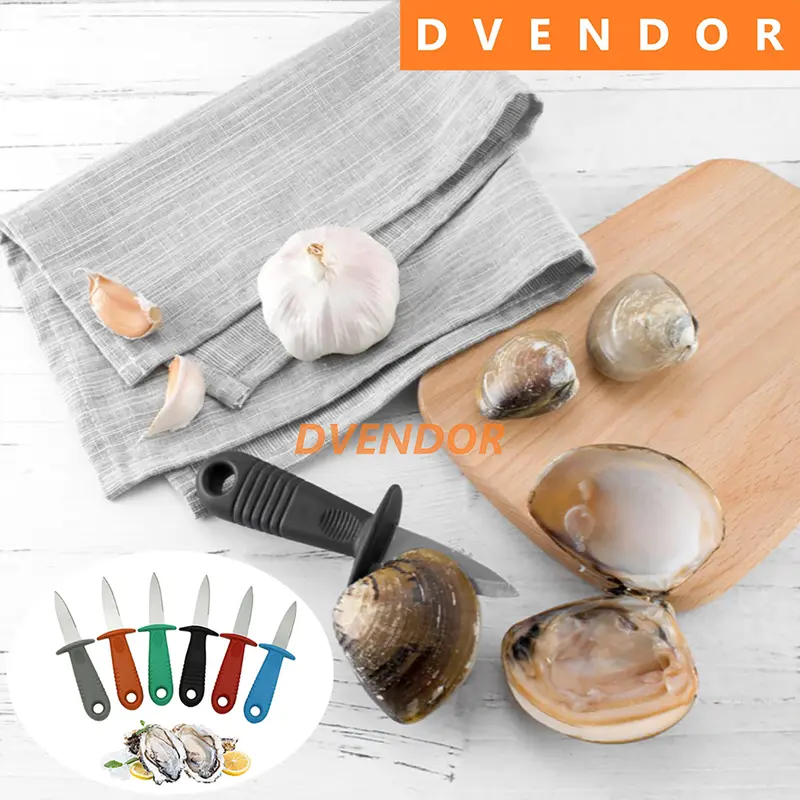 OYSTER KNIFE PISAU PEMBUKA TIRAM KERANG SHELL FISH CUNGKIL CANGKANG Besi Stainless 2