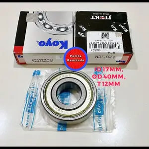 BEARING 6203 ZZ KO 6203ZZ TUTUP BESI