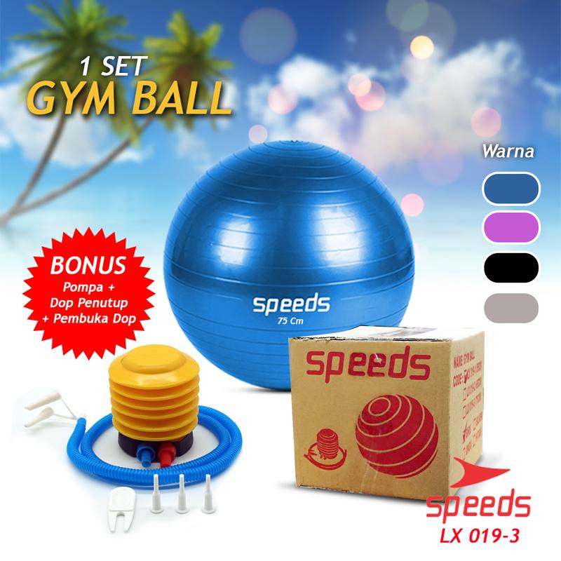 SPEEDS Bola Gym Exercise Ball Gymball Bola Olahraga Gym Ball Diameter 75cm 019-3 2