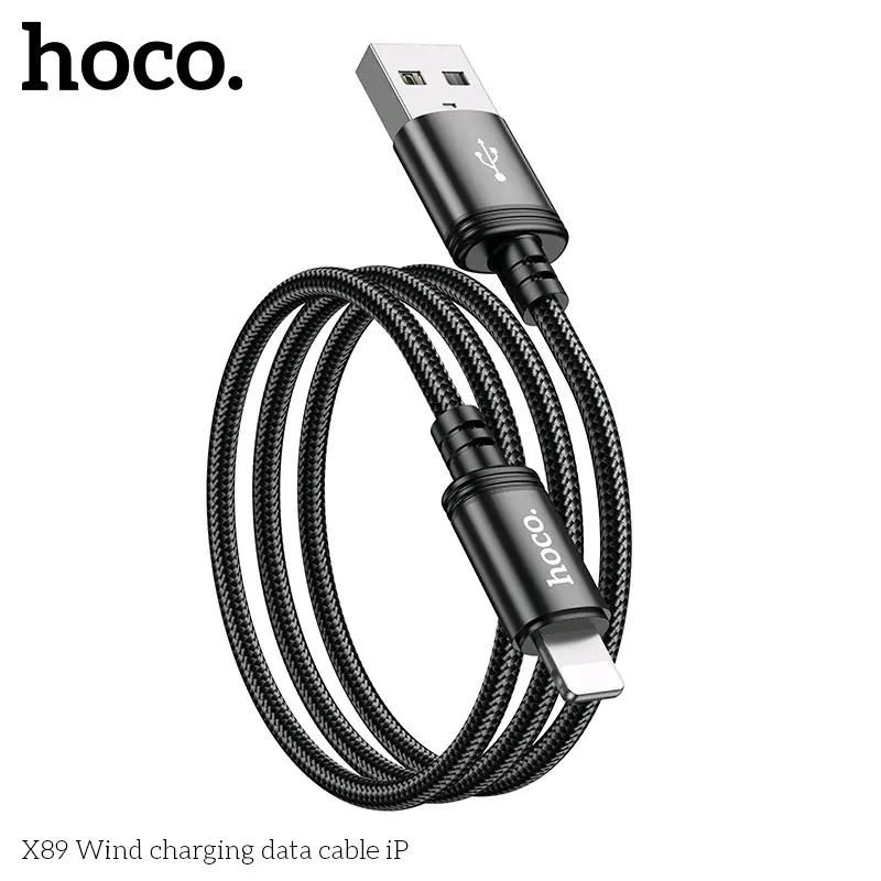 Cáp sạc Hoco X89 sạc nhanh dây dù bện dài 1M cho iPhone Samsung Oppo Xiaomi...