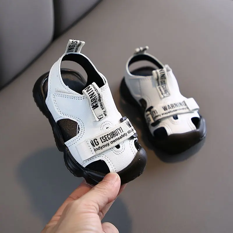 Summer Closed Toe Baby Sandals Soft Bottom Non-Slip Men's 0-1 Year Old Baby Sandals Children 2 Boys Toddler Shoes Breathable 3