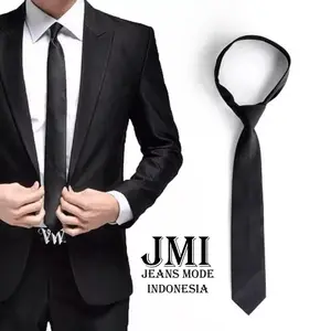 DASI INSTANT LANGSUNG PAKAI Dasi Polos Pria Fashion Slim BEST SELLER Hitam