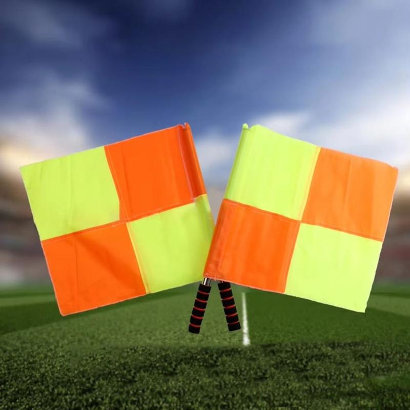 Product Introduction of High Quality Professional Referee Flag Multi-color Waterproof Issuing Flags with Sponges Handle Signal Flags Volleyballs Football Supplies 16