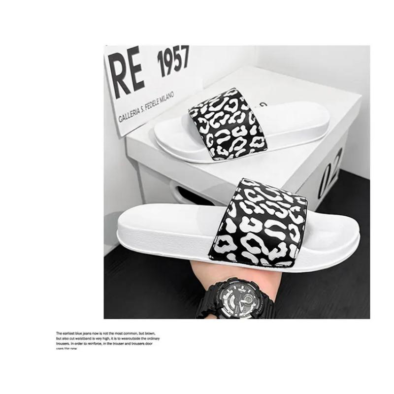 Product Introduction of 2025 new zebra and lip striped slippers, neutral and fashionable home slippers 19