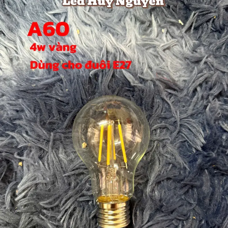Đèn led EDISON nhiều loại 4W ánh sáng vàng bóng thủy tinh chống nước 4