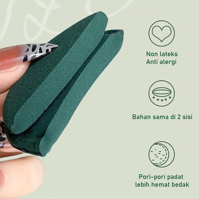 MSS- Spons Bedak Tabur Bentuk Bulat Beauty Powder Puff Foundation Makeup Blender Kuas 3
