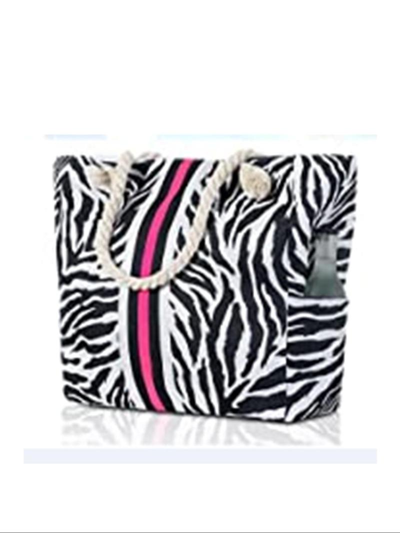 Product Introduction of Women's Tote Bag, Large Capacity Multi-functional Boho Style Beach Bag, Casual Trendy Versatile High-quality Daily Commuting Bag, Girl Fashionable Shopping Bag 3