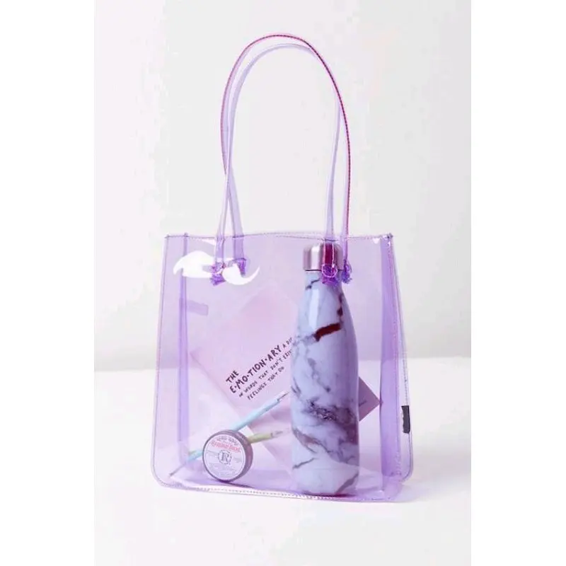 Totebag Transparan Lucu Kpop Korea Jepang Kekinian - Ukuran 15x17 - Perempuan, Wanita