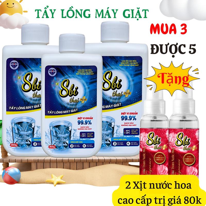 { MUA 3 ĐƯỢC 5 } Tẩy lồng máy giặt Sbi 300ml chai dạng bột , tẩy sạch cặn bẩn nấm mốc ,trong lồng máy giặt hiệu quả đơn giản, ( TẶNG XỊT NƯỚC HOA CAO CẤP TRỊ GIÁ 80K) Làm Sạch 0