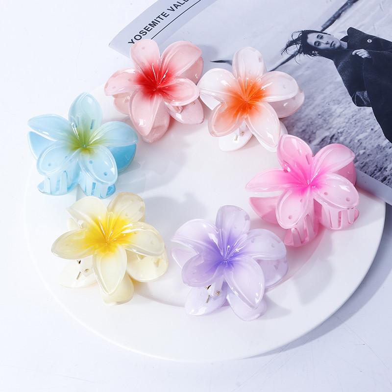 Product Introduction of Women Flower Hair Claw  Summer Beach Hair Clips 8