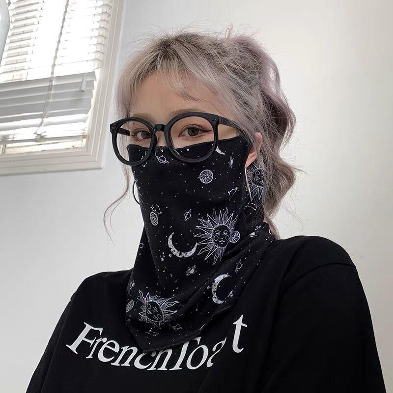 Product Introduction of Fashion Punk Sunscreen Mask For Men Women Summer Face Neck UV Protection Ear Scarf Hip Hop Outdoor Sports Cycling Bandana Scarfs 23