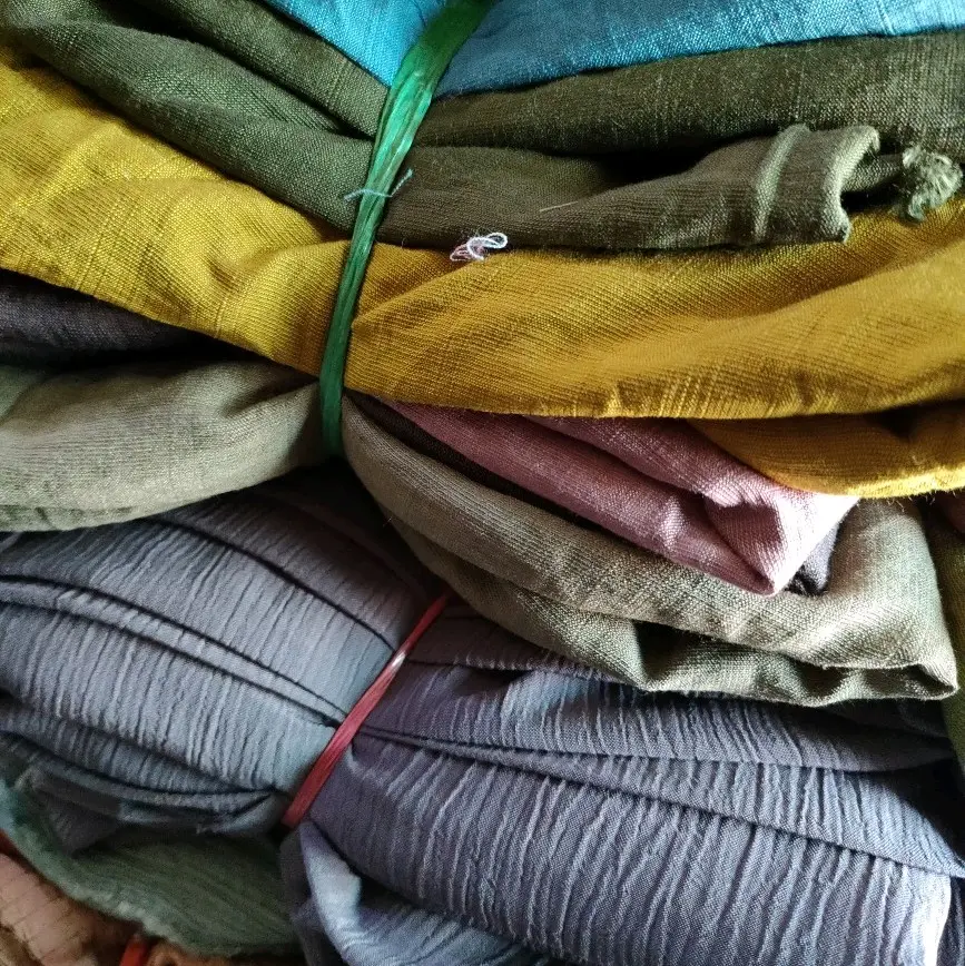KAIN KILOAN KATUN LINEN CRINGKLE POLOS