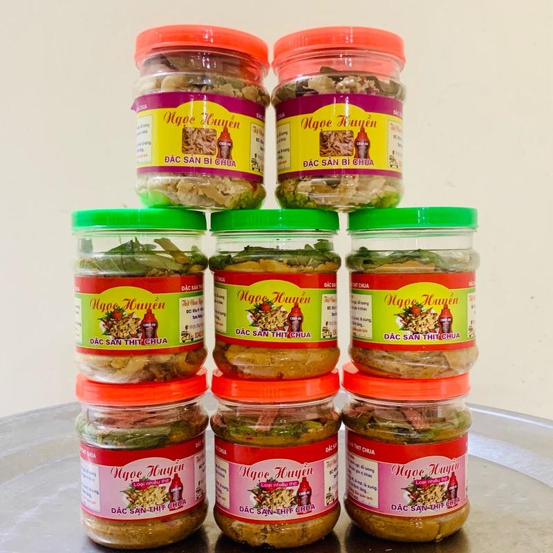 Combo 3 hộp thịt chua nạc , 3 hộp thịt chua lẫn bì tặng 2 hộp bì .