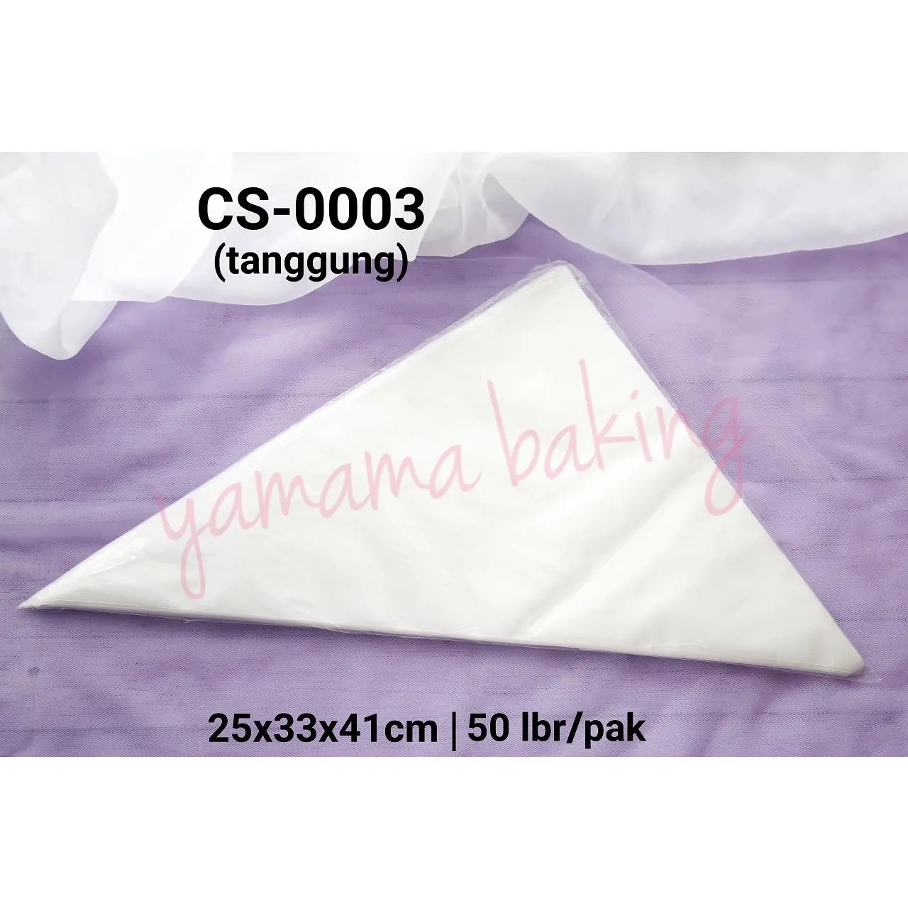 CS-0003 Plastik segitiga pipping piping bag buttercream tanggung 50