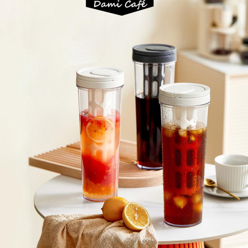 Bình pha cafe COLD BREW cà phê ủ lạnh nhựa nguyên sinh ABS 1L - DAMI café ly trắngg