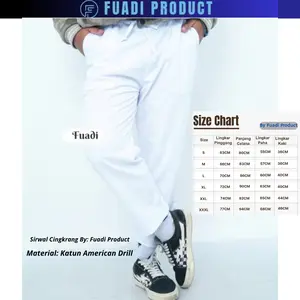 Celana Sirwal Pria Dewasa / Celana Sirwal Bahan Katun American Drill / Celana Ikhwan Hijrah / Celana Outdoor Pangsi by Fuadi Product
