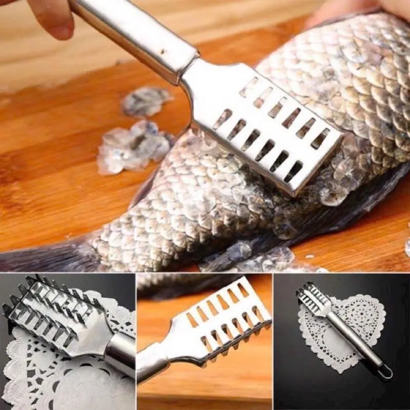 Dụng cụ đánh vảy cá bằng inox bền chắc - Lấy sạch vảy cá, giữ lại lớp da bằng phẳng 0