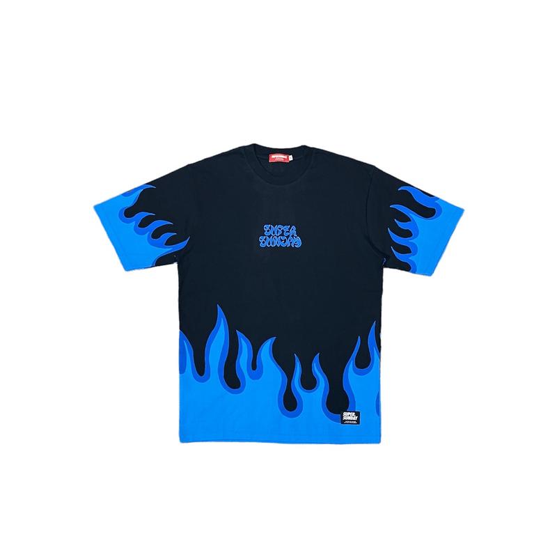 Product Introduction of SVG X Super Sunday Scale Tee Super Flame Tee 2023 Men Women Short Sleeve T-shirt 2