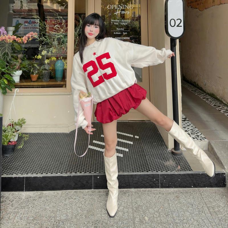 AB HOUSE - Áo sweater form rộng Boxy 25 TWENTY FIVE nam nữ