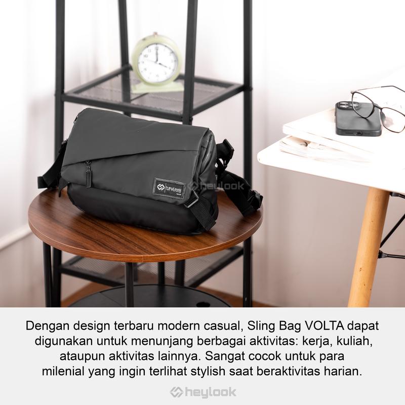Product Introduction of HEYLOOK Official - Tas Selempang Pria VOLTA Sling Bag Cowok Waist Bag Water Resist Shoulder Bag Tas Slempang Laptop Anti Air Messenger Bag Terbaru Slingbag Waistbag 6