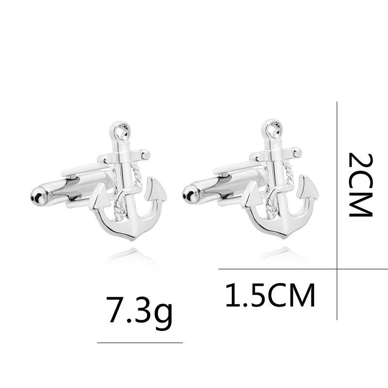 1Pair Fashion Rudder Gold Silver Shape Cufflink Business Gift for Boyfriend Accessories for Men Wedding New Design Cuff Shirt Cufflinks 3