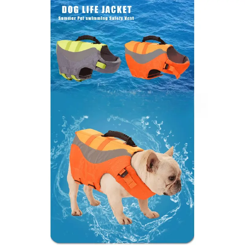 Pet Spring and Summer Reflective Large Buoyancy Dog Life Jacket Large Dog Jarre Aero Bull Schnauzer Cat Swimsuit Life Jacket