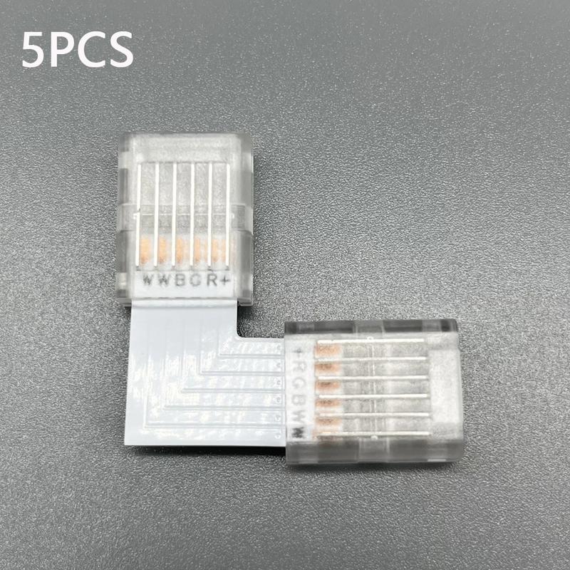 5PCS/lot 12mm 6PIN L/L1 Shape Free Soldering Wire Terminal Connector for 5IN1 RGB+CCT RGB+CW LED Strip Light 6 PIN Connector 1
