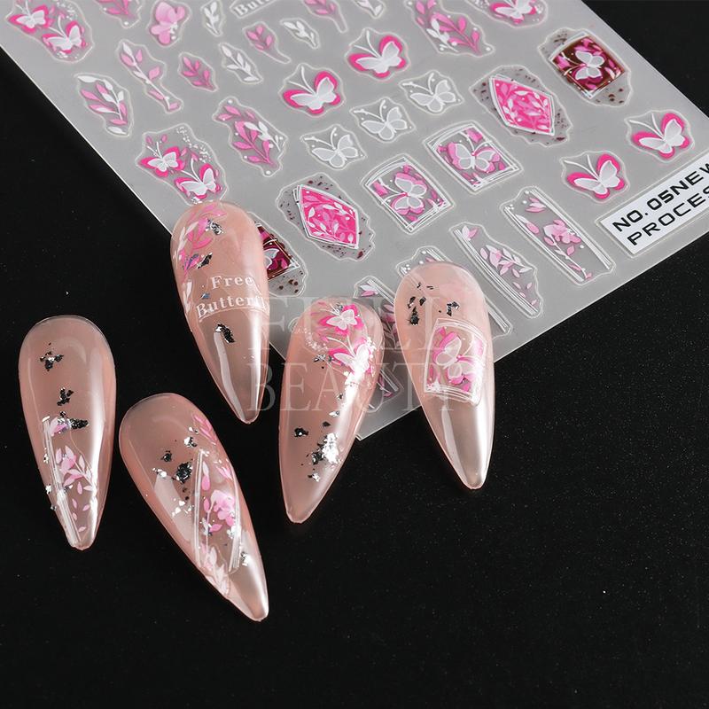 Product Introduction of Miếng Dán Móng Tay, Hoa Oải Hương Và Hoa Màu Tím, Thanh Trượt Bướm, Thiết Kế Hoa Cúc, Hình Học Và Hoa Tulip, Decal Can Chữ Cái, Để Đồ Trang Trí Móng Tay, GLNO 21