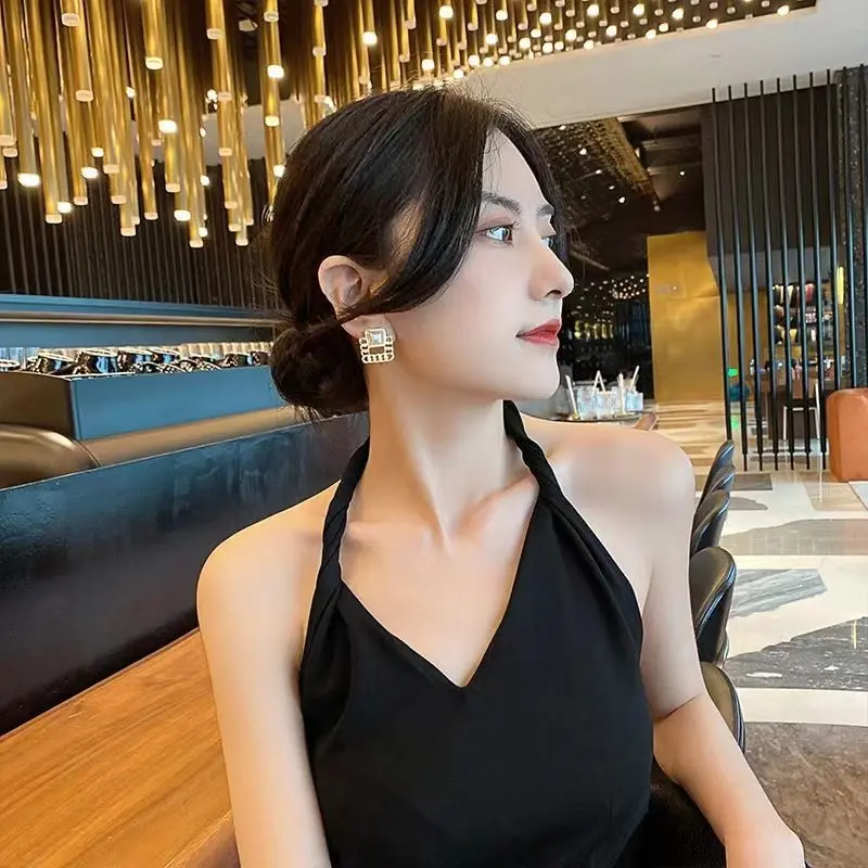 RRN 138 Anting Wanita Tusuk Persegi Hias Women Earrings Korea Aksesoris Fashion 2
