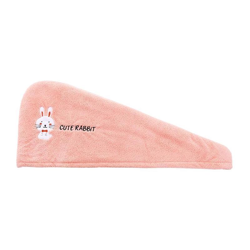 Product Introduction of Hair Drying Cap Towel Women Thicken Absorbent Shower Cap Coral Fleece Cute Animal Embroidery Quick-Dry Bathroom Towel 27