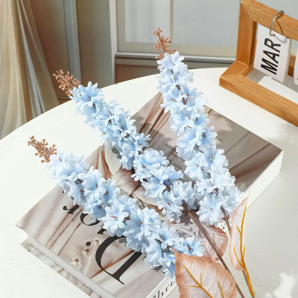 Bunga tiruan hyacinth 3 Bunga Hias Plastik dekorasi wedding dan dekorasi kamar-Grosir