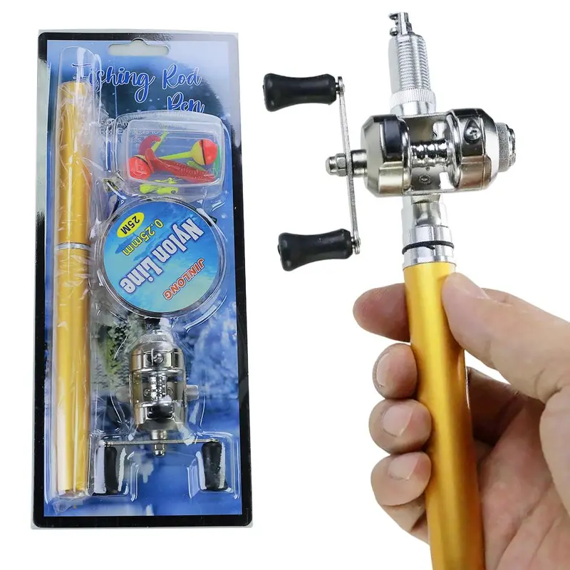 Fishing Rod & Reel Combo with Accessories, 1 Set Portable Pocket Size Fishing Rod Pen, Fishing Accessories for Outdoor 7