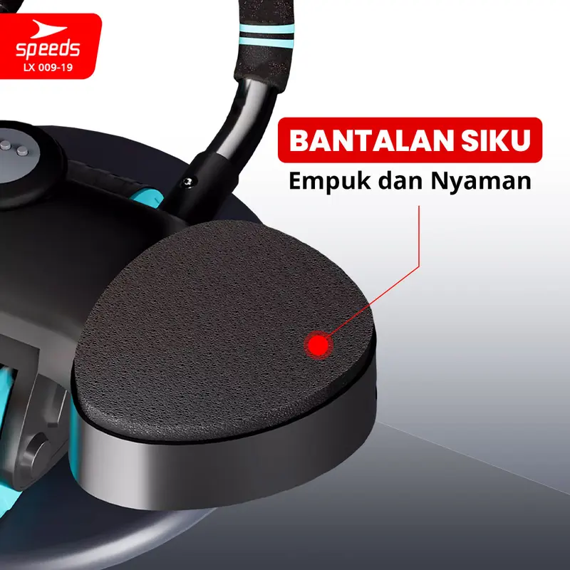Speeds Ab Wheel Roller 2 Wheels Plank Trainer Roller Anti Slip 009-19 Hitam 6