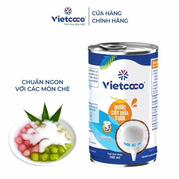 Nước cốt dừa tươi Vietcoco lon 160ml - Món Ngọt