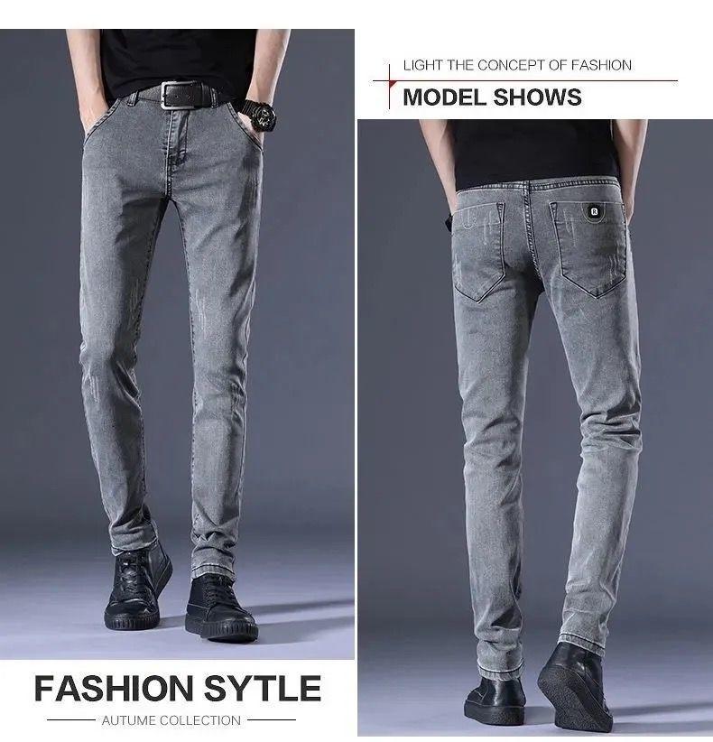 Product Introduction of Quần Dài Jean Co Giãn, Dành Cho Nam Giới, Mỏng Vừa Vặn, Quần Mỏng, Phong Cách Hàn Quốc, Hợp Xu hướng Và Dễ Phối Đồ, Thích Hợp Cho Mùa Xuân Và Mùa Thu, Thanh Niên Và Thường Ngày, Quần Cổ Điển Hàng Mới Về 6