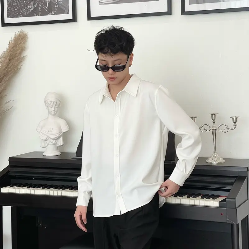 Áo sơ mi trắng vani thiết kế size nhỏ dáng suông 1