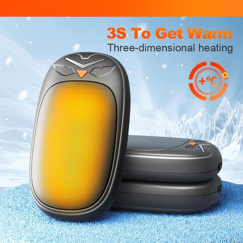 Product Introduction of Rechargeable Hand Warmers, 2 Counts Long Time Heat Electric Hand Warmers, Portable Heater Warmers with 3 Heat Settings, Gifts for Men, Women, Camping, Hunting, Golf, Football, Valentine's Day gift 6