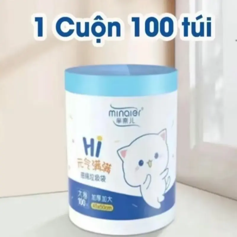 Sét 3 cuộn (300) túi đựng rác tự phân huỷ Minaier chống rò rỉ nước siêu sai kích thước 45x50 cm 1