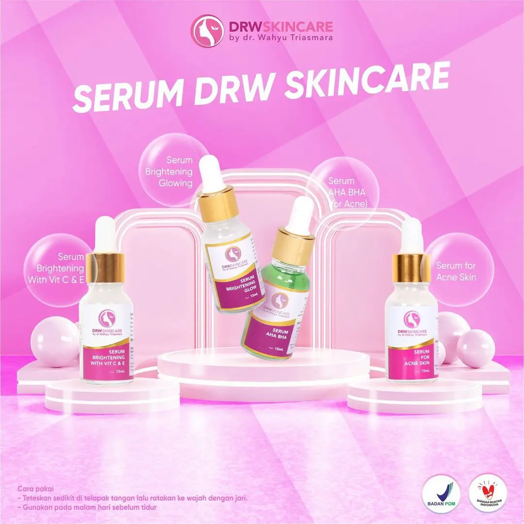 Drw Skincare Serum Series Mencerahkan Wajah Berjerawat Berminyak Perawatan