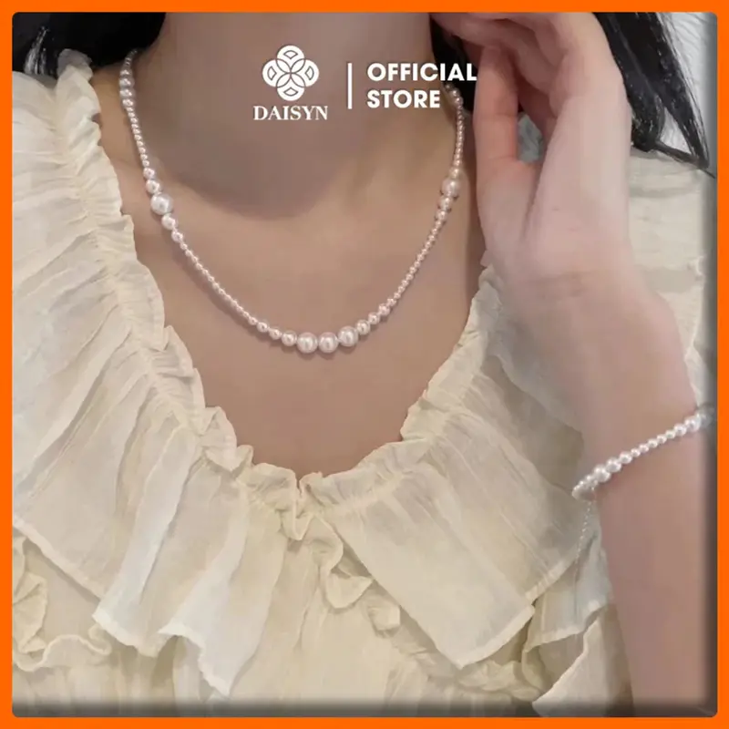 [ DAISYN ] N903 Vòng tay ngọċ trai nhân tạo xᶖnh xắn cho nữ phong cách vintage 2