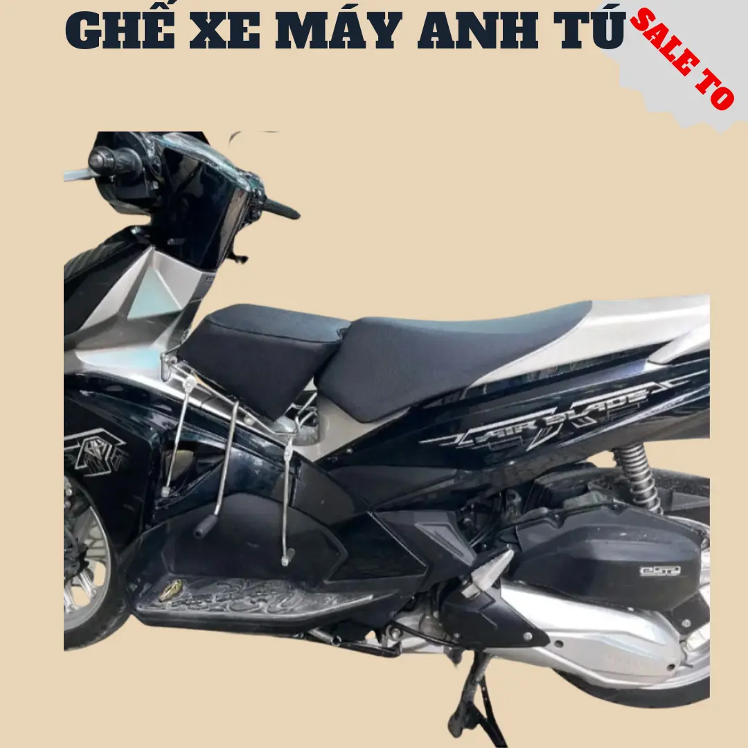Ghế nệm đi xe cho bé AB, PCX, NVX an toàn và thoải mái