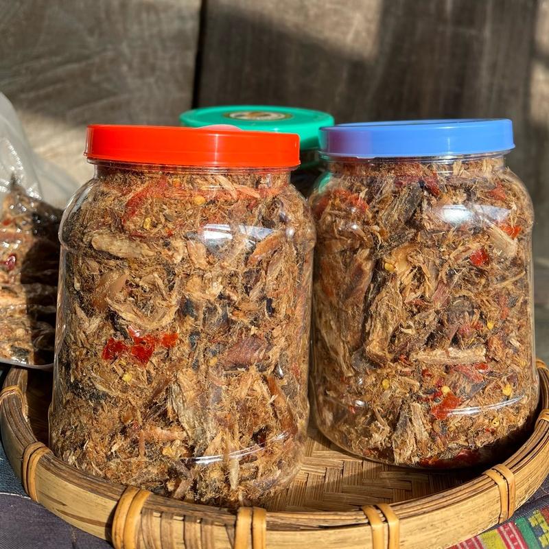 Cá Khô Giã Tỏi Ớt Hũ Lớn 500 gram , Cá Nướng Giã