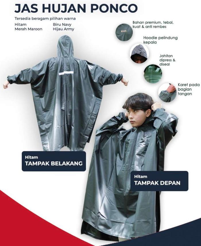Gambar Jas Hujan KHN Original Ponco - Biru Navy dari Bike Master Kota Bandung Tokopedia