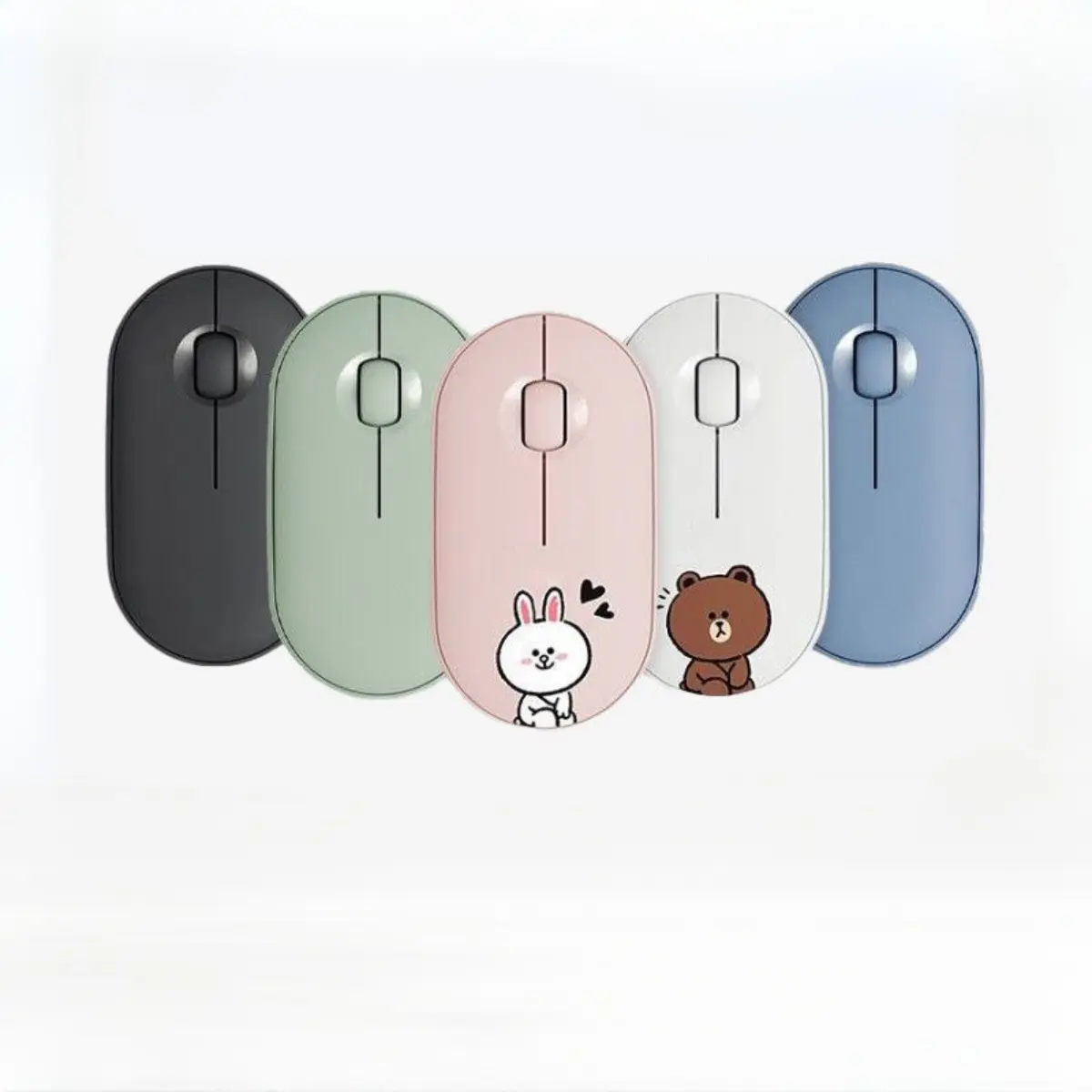 New Product 4015 Pebble Silent Mouse 2.4G Wireless Mouse Computer Office Girl Heart Portable Wireless Mouse