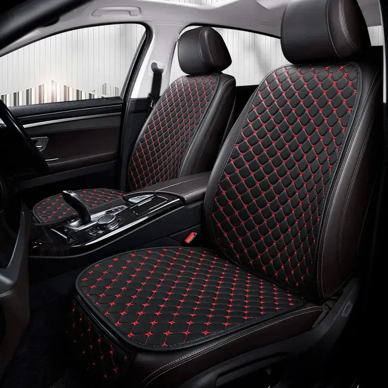 Sarung Tempat Duduk Kereta, Bahan Kulit PU Baharu, Kusyen Belakang Tempat Duduk, Reka Bentuk Minimalis, Universal, Tahan Haus, Tahan Lama, Sesuai untuk Semua Musim